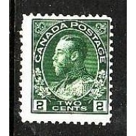 Canada-Sc#107i- id7-unused og hinged 2c deep green KGV-1922-