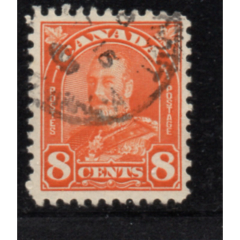 Canada Sc 172 1930 8 c red orange G V Arch issue stamp used