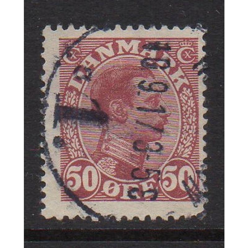 Denmark Sc 120 1903 50 ore claret Christian X stamp used