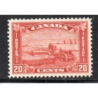 Canada Sc 175 1930 20c harvesting grain stamp mint VF