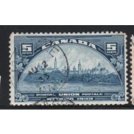 Canada Sc 202 1933 UPU Meeting stamp used