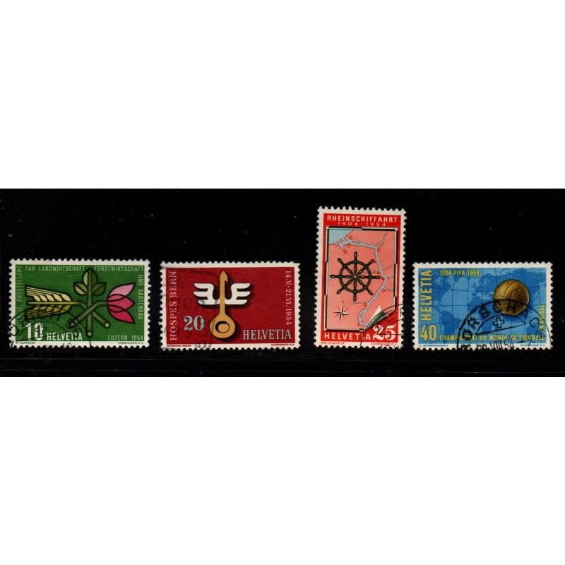 Switzerland Sc 347-50 1954 Various Events stamp set used