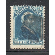 Newfoundland Sc 49 1896 3 c blue Victoria stamp used