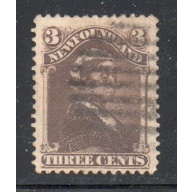 Newfoundland Sc 51 1897 3 c umber brown Victoria stamp used