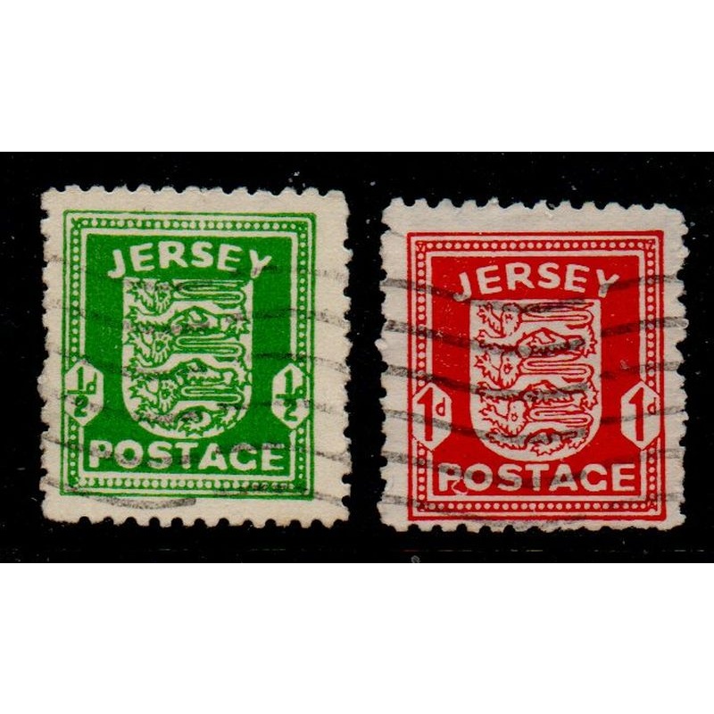 Jersey Sc N1-N2 1942 German Occupation stamp set used