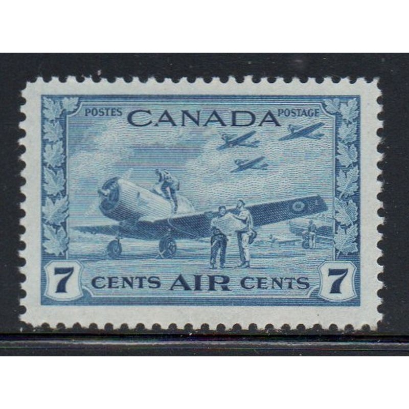 Canada Sc C8 1943 7 c Training Airplane airmail stamp mint NH