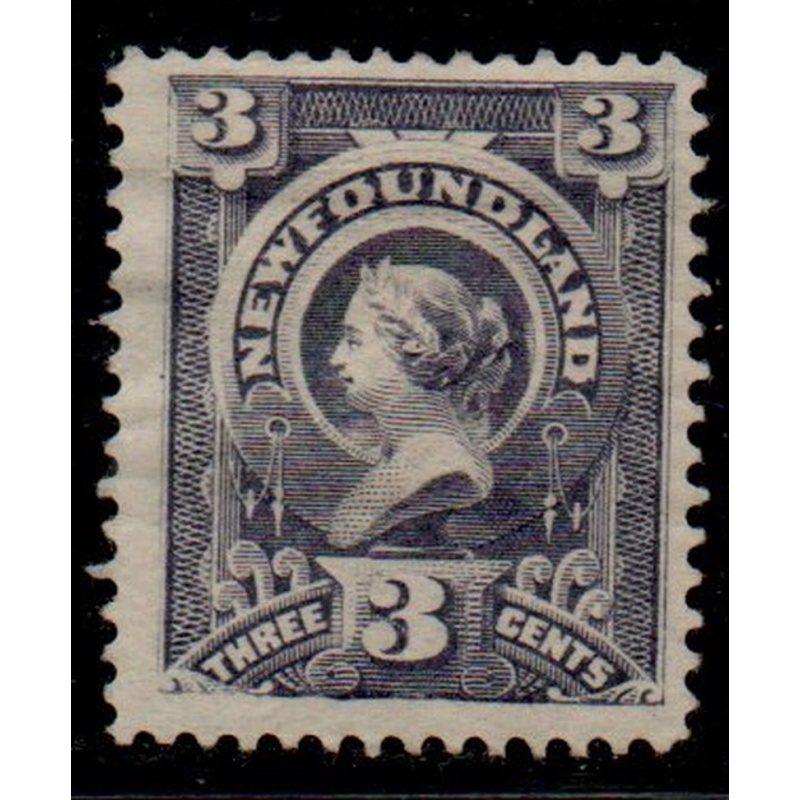 Newfoundland Sc 60 1891 3 c slate Victoria stamp mint