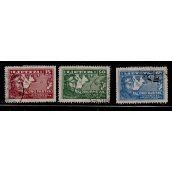 Lithuania Sc C85-C87 1936 Waitkus Flight stamp set used