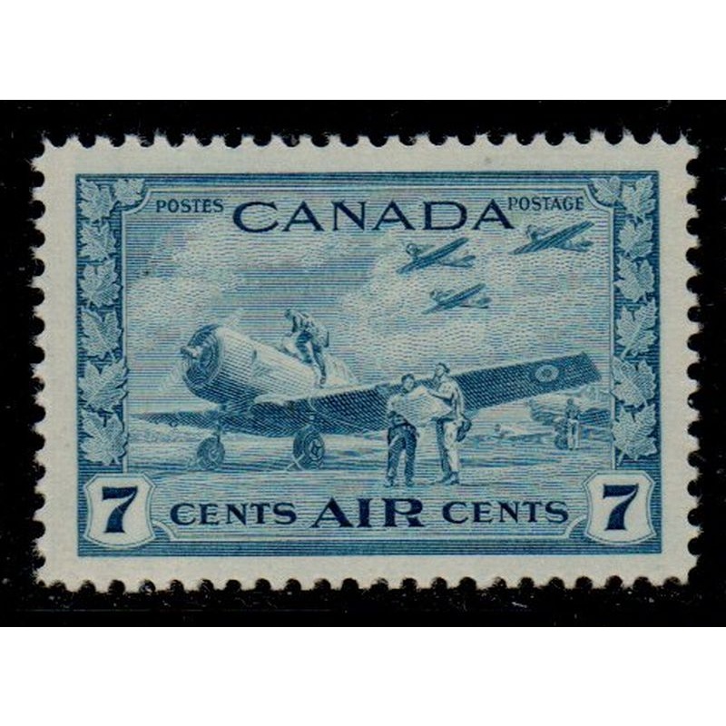 Canada Sc C8 1943 8c Pilots & Training Plane  airmail stamp mint NH