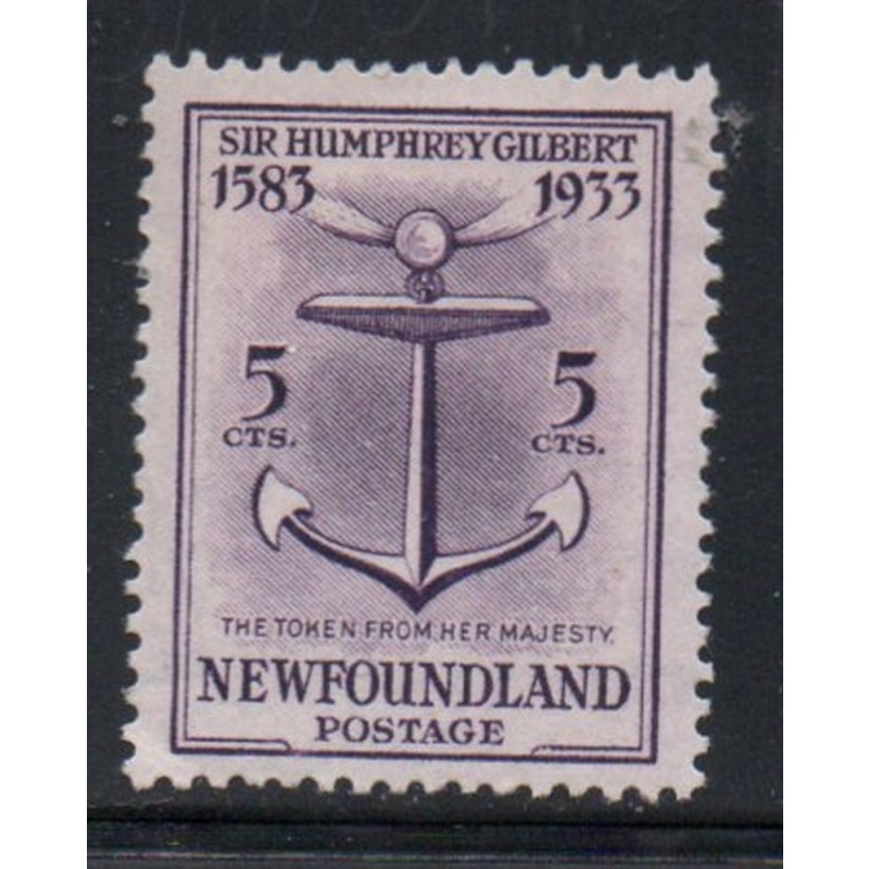 Newfoundland Sc 216 1933 5 c Queen's Token  stamp  mint