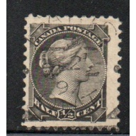 canada Sc 34 1882 1/2c black Small Queen Victoria stamp used