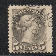 Canada Sc 42 5 c gray Small Queen Victoria stamp used
