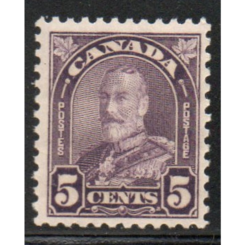 Canada Sc 169 1930 5c dull violet George V arch issue stamp mint NH