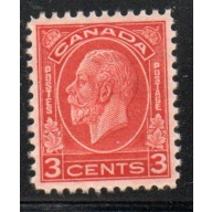 Canada Sc 197 1932 3 c deep red George V medallion issue stamp mint