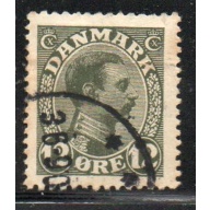 Denmark Sc 101 1918 12 ore gray green Christian X stamp used