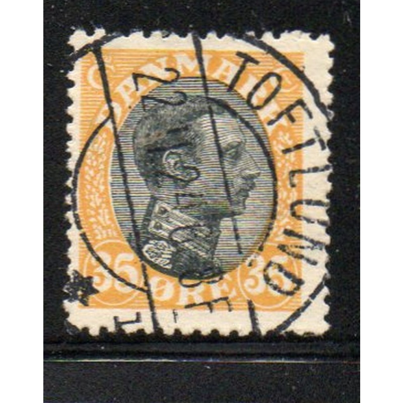 Denmark Sc 114 1913 35 ore orange Christian X stamp used