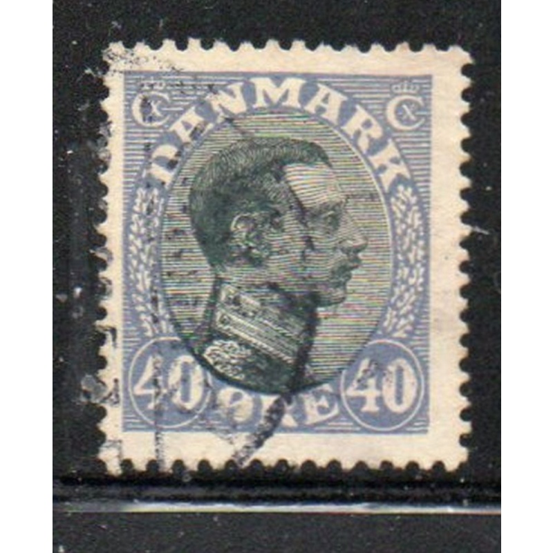 Denmark Sc 117 1920 40 ore gray blue & black Christian X stamp used