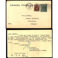 Canada-#10816 - 2c KGVI war uprating a 1c KGVI postal stationery-3c UPU postcard