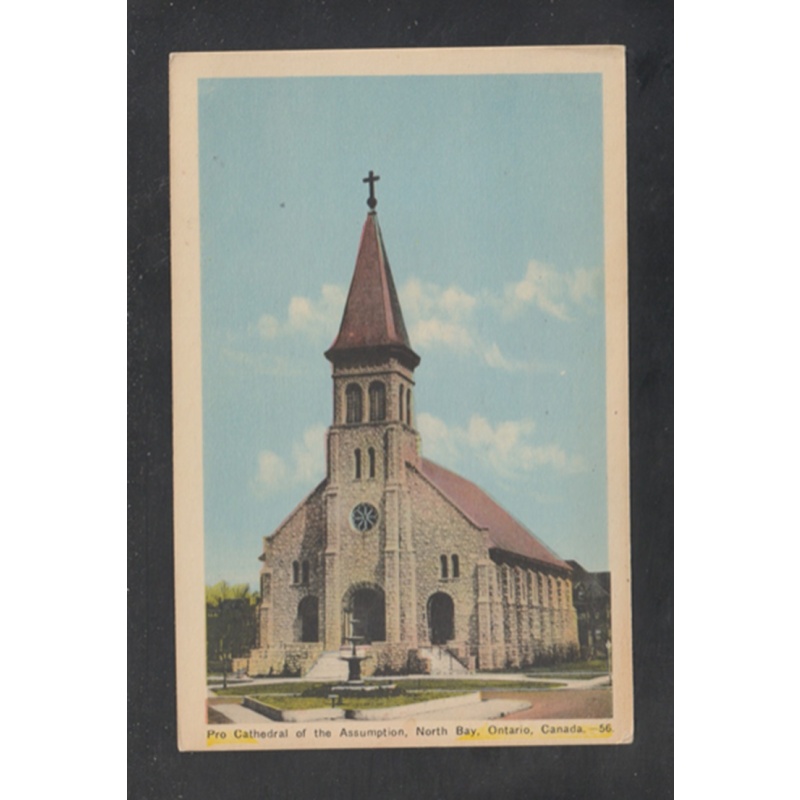 North Bay Ontario Postcard Pro Cathedral of the Assumption Unposted