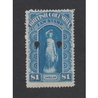 British Columbia Revenue Law Stamp - Van Dam # BCL4 - Used