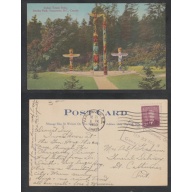 Vancouver British Columbia Postcard Stanley Park Indian Totem Poles