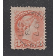 Canada - Scott / Unitrade #37 Used F-VF Small Queen Issue