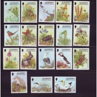 Alderney Sc 70-87 1994-1995 Birds long stamp set mint NH