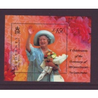 Alderney Sc 154 2000 100th Birthday Queen Mother stamp sheet mint NH