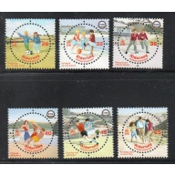 Alderney Sc  227-232 2004 FIFA Anniversary stamp set mint NH