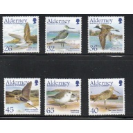 Alderney Sc  256-261 2005 Birds stamp set mint NH