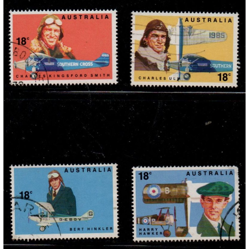 Australia Sc 672-675 1978 Early Aviators stamp set used