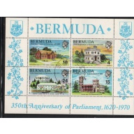 Bermuda Sc 275a 1970 Parliament Anniversary stamp sheet used