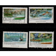 Canada Sc 1317-1320 1991 Small Water Craft stamp set used