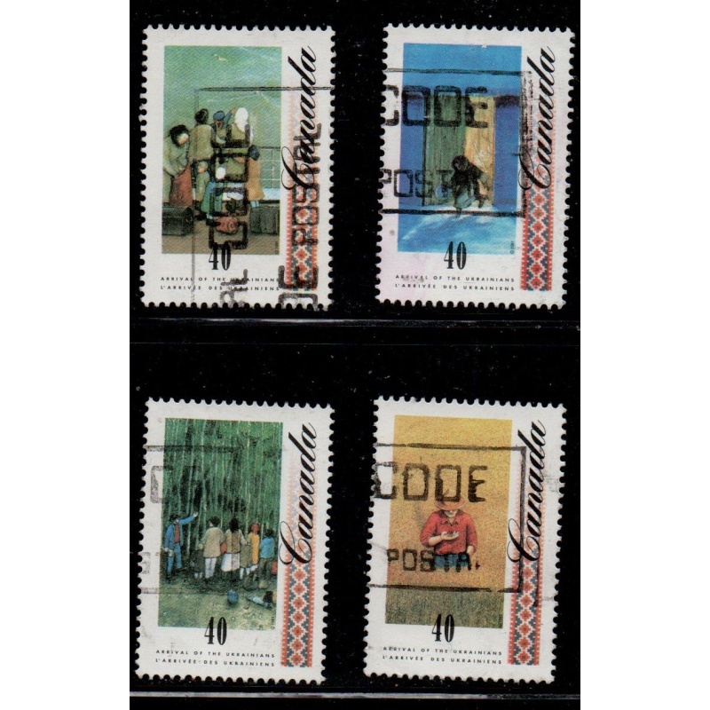 Canada Sc 1326-1329 1991 Ukranian Settlers stamp set used