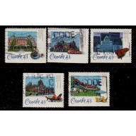 Canada Sc 1467-1471 1992 CPR Hotels stamp set used