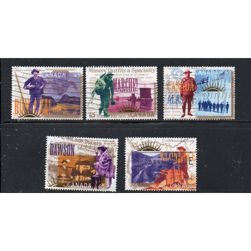 canada Sc 1606a-i 1996 Yukpn Gold Rush stamp set used