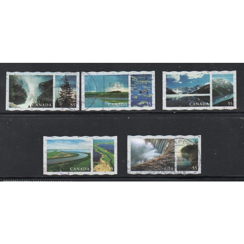 Canada Sc 1854a-1854e 2000 Fresh Waters stamp set used