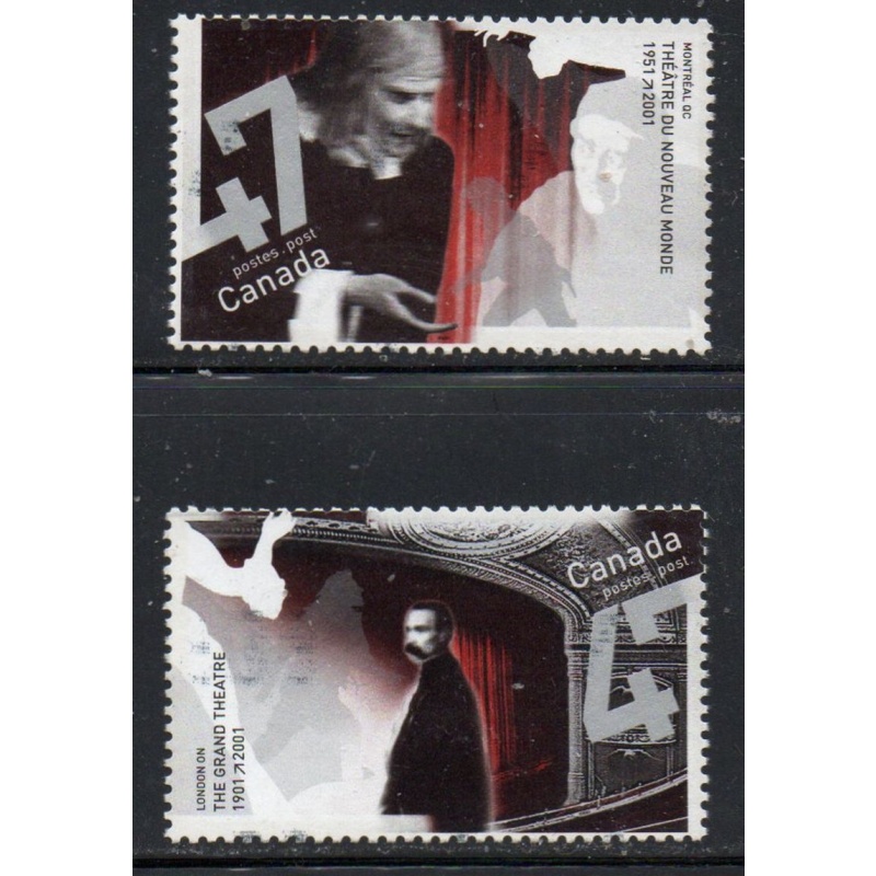 Canada Sc 1919-1920 2001 Theatres stamp set used