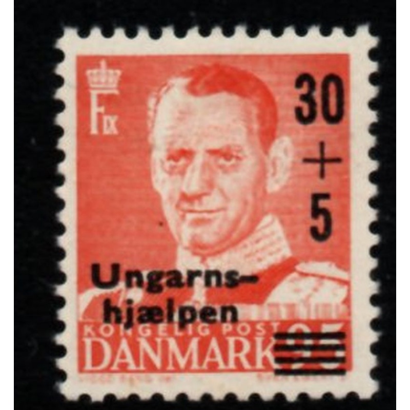 Denmark Sc B24 1957 Hungarian Refugees stamp mint NH