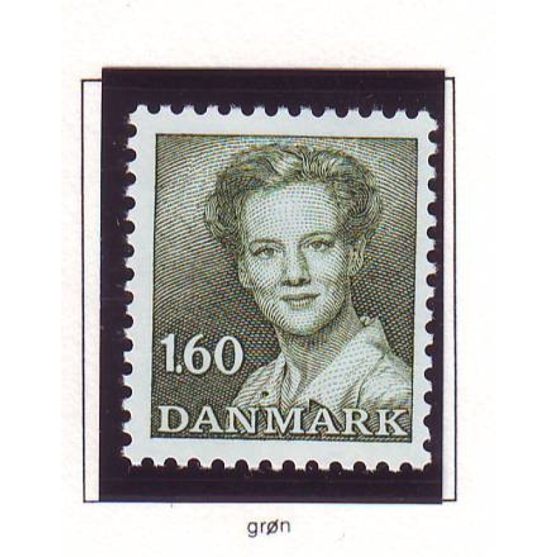 Denmark Sc 701 1982 1.6 kr dark olive green Queen Margrethe stamp mint NH