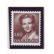 Denmark Sc 702 1982 1.80 kr sepia Queen Margrethe stamp mint NH