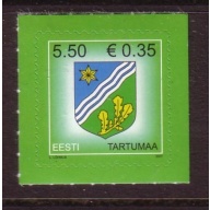 Estonia Sc 573 2007 Coat of Arms stamp Euro Added mint  NH