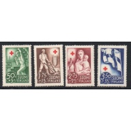 Finland Sc B44-B47 1941 Red Cross, Workers & Flag stamp set mint NH