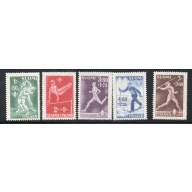 Finland Sc B69-B73 1945 Sports charity stamp set mint NH