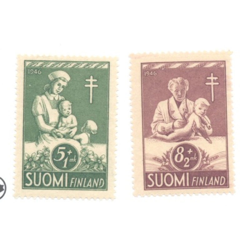 Finland Sc B78-B79 Nurse & Baby Anti TB stamp set mint NH