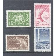 Finland Sc B110-B113 1952 Olympics charity stamp set mint NH