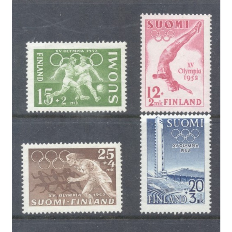 Finland Sc B110-B113 1952 Olympics charity stamp set mint NH