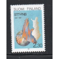 Finland Sc 765 1987 News Agency Anniversary stamp mint NH