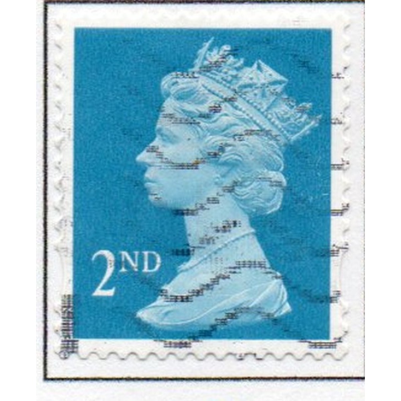 Great Britain Sc MH238 1993 2nd bright blue QE II Machin Head stamp used