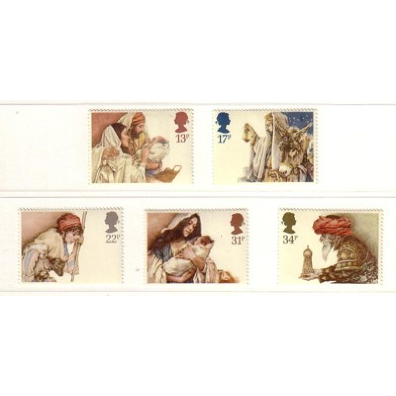 Great Britain Scott  1088-92 1984 Christmas stamp set mint NH